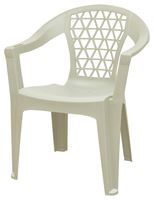 Adams Penza 8220-48-3700 Stack Chair, Polypropylene, White 4 Pack 