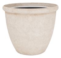 Landscapers Select PT-S010-C Planter, 17-3/4 in Dia, 15 in H, Round, Resin, Stone, Stone, Pack of 6 
