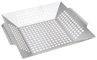 Omaha Grilling Basket, 13-7/8 in L, Stainless Steel, Stainless Steel, Pack of 6 