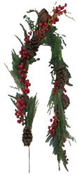 Gerson 2559390 Garland Holiday Pine&Jingl, 5 ft 12 Pack 