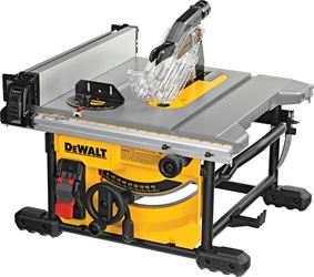 DeWALT DWE7485 Compact Jobsite Table Saw, 120 VAC, 15 A, 8-1/4 in Dia Blade, 5/8 in Arbor, 12 in Rip Capacity Left 