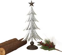 Gerson 2421240 Christmas Figurine, 22.44 in H, Metal Tree  6 Pack 