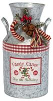 Gerson 2536630 Candy Cane Milk Can, 15.35 in 4 Pack 