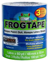 FrogTape 104957 Painters Tape, 60 yd L, 1.88 in W, Blue 