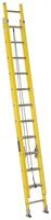 Louisville FE1700 Series FE1724 Extension Ladder, 23 ft 8 in H Reach, 250 lb, 24-Step, 1-1/2 in D Step, Fiberglass 