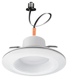 ETI 53804102 Downlight with Night Light Trim, 11 W, 120 V, LED Lamp, White 