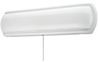 ETI 53603142 Closet Light with Pull Chain, 120 VAC, 16 W, LED Lamp, 1200 Lumens, 4000 K Color Temp, White Fixture 