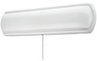 ETI 53603142 Closet Light with Pull Chain, 120 VAC, 16 W, LED Lamp, 1200 Lumens, 4000 K Color Temp, White Fixture 
