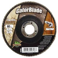GatorBlade 9706 Flap Disc, 4 in Dia, 5/8 in Arbor, 60 Grit, Zirconium Oxide Abrasive 