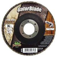 GatorBlade 9713 Flap Disc, 4-1/2 in Dia, 7/8 in Arbor, 36 Grit, Zirconium Oxide Abrasive 