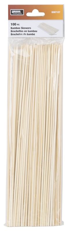 Omaha 100 Pc Bamboo Skewers, 12 in L, Bamboo - VORG9387127