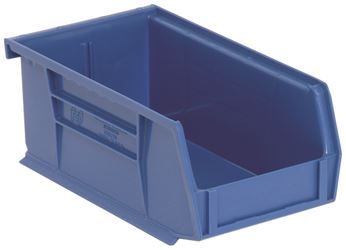 Quantum Storage Systems QUS220 Series RQUS220BL-UPC Small Ultra Stack and Hang Storage Bin, 10 lb, 7-3/8 in L, 3 in H 