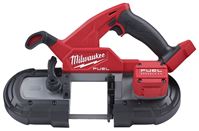 Milwaukee 2829-20 Compact Band Saw, Tool Only, 18 V Battery, 35-3/8 in L Blade, 3-1/4 in Cutting Capacity 