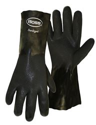 Boss 4217 Gloves, L, 14 in L, Gauntlet Cuff, PVC Glove, Black 