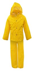 Boss 3PR0300YX Rain Suit, XL, PVC, Yellow, Detachable 