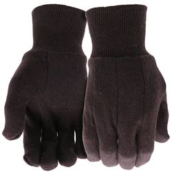 Boss 4020-12 Jersey Gloves, L, Knit Wrist Cuff, Cotton, Brown 