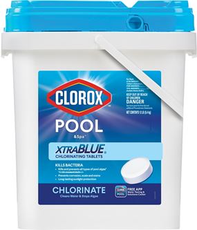 Clorox POOL & Spa XtraBlue 23012CLX Chlorinating Tablet, Solid, Chlorine, 12 lb
