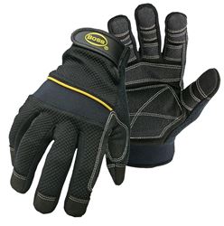 BOSS 5202M Multi-Purpose Utility Gloves, M, Wing Thumb, Wrist Strap Cuff, PVC/Synthetic Leather
