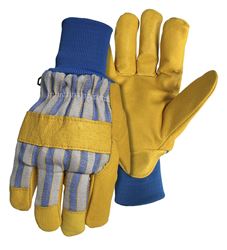 BOSS 4341XL Gloves, XL, Wing Thumb, Knit Wrist Cuff, Cotton Back, Polyester Lining 