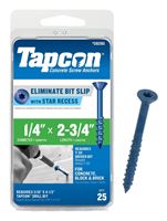 Buildex Tapcon 24285 Concrete Screw Anchor, 1/4 in Dia, 2-3/4 in L, Steel, Climaseal 