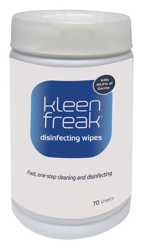 WAXMAN kleen freak 3050100 Hand Disinfecting Wipes, 5.51 in L, 7.87 in W, Unscented - VORG4739702
