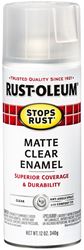 Stops Rust 285093 Acrylic Rust-Preventative Spray Paint, Matte, Clear, 12 oz, Can  6 Pack