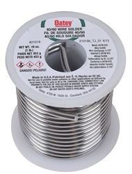 Oatey 21018 Leaded Solder, 1 lb Carded, Solid, Silver, 361 to 460 deg F Melting Point 
