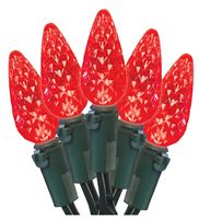 Hometown Holidays W11N0474 Outdoor Christmas Lights, LED, 70 Lamps, C6, Red, 4 x 4 x 4 in 