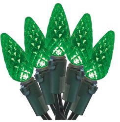 Hometown Holidays W11N0469 Outdoor Christmas Lights, LED, 70 Lamps, C6, Green, 4 x 4 x 4 in 12 Pack 