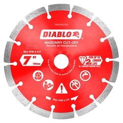 Diablo DMADS0700 Saw Blade, 7 in Dia, Segmented Rim 