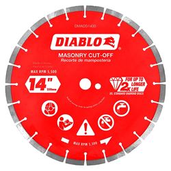 Diablo DMADS1400 Saw Blade, 14 in Dia, Segmented Rim 
