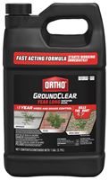 Ortho GroundClear Year Long 0433710 Concentrate Vegetation Killer, Liquid, Clear Light Green, 2 gal Bottle 