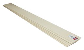 Midwest Products 4003 Sheet, 36 in L, 3 in W, 3/32 in Thick, Basswood