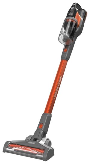 Black+Decker POWERSERIES Extreme BSV2020 Cordless Stick Vacuum Cleaner, 0.65 L Vacuum, 20 V Battery, Orange Housing