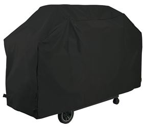 GrillPro 50351 Deluxe BBQ Grill Cover, 51 in W, 21 in D, 40 in H, PEVA/Polyester/PVC, Black 
