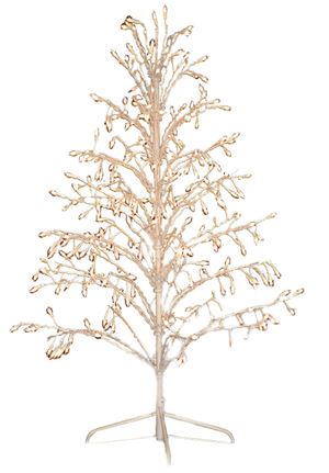 Hometown Holidays 60649 Christmas Tree, 6 ft H, Weeping Family, CUL Adapter, Mini Light Bulb, Cool White Light  4 Pack