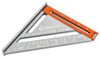 Crescent Lufkin EX6 Series LSSP6-7 2-in-1 Extendable Layout Tool, 1/8 in Graduation, Aluminum, 6-1/2 in L, 7-1/4 in W 
