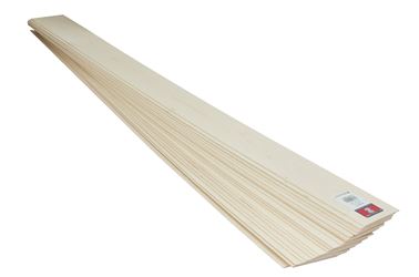 Midwest Products 5002 Basswood Sheet, 36 in L, 4 in W, 1/16 in Thick, Pack of 10 