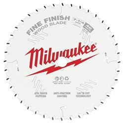 Milwaukee 48-40-0726 Circular Saw Blade, 7-1/4 in Dia, 5/8 in Arbor, 40-Teeth, Cobalt/Tungsten Carbide Cutting Edge, 1/PK 