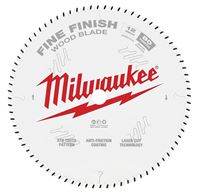 Milwaukee 48-40-1224 Circular Saw Blade, 12 in Dia, 1 in Arbor, 80-Teeth, Cobalt/Tungsten Carbide Cutting Edge 