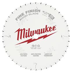 Milwaukee 48-40-0822 Circular Saw Blade, 8-1/4 in Dia, 5/8 in Arbor, 40-Teeth, Carbide Cutting Edge 