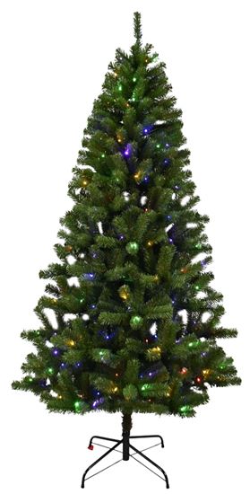 Hometown Holidays 10973 Christmas Tree, 7 ft H, Douglas Fir Family, CUL Adapter, Mini LED Bulb, White Light