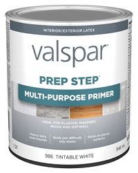 Valspar Prep Step 986 Series 044.0000986.005 Multi-Purpose Primer, Tintable White, 1 qt, Pack of 4 