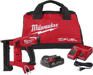Milwaukee 2749-21CT Stapler Kit, Tool Only, 1/4 in W Crown, 3/8 to 1-1/2 in L Leg, Narrow Crown Staple