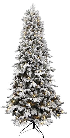 Hometown Holidays 33976 Christmas Tree, 7.5 ft H, Spruce Tree Family, LE 2 Fusible, Mini Light Bulb, Warm White Light