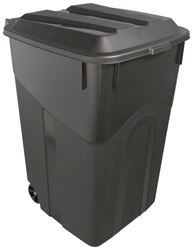 United Solutions TI0073 Wheeled Trash Can, 45 gal Capacity, Lid Closure 5 Pack 