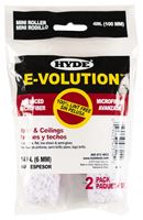 HYDE E-volution 47314 Mini Roller Cover, 1/4 in Thick Nap, 4 in L 