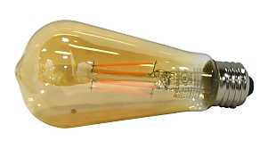 Sylvania 75353 Ultra LED Bulb, Decorative, ST19 Lamp, 60 W Equivalent, E26 Lamp Base, Dimmable, Clear, 2200 K Color Temp 