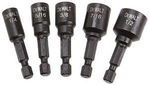 DeWALT DW2235IR Nut Driver Set, 5-Piece, Magnetic, Steel, Magnesium Phosphate