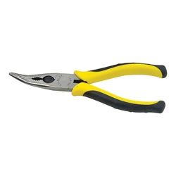 STANLEY 89-871 Nose Plier, Carbon Steel Jaw, 6-3/8 in OAL, Black/Yellow Handle 